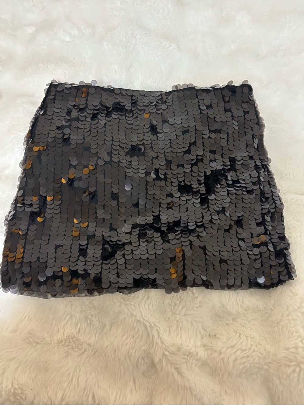 Ardene Black Sequin Mini Skirt